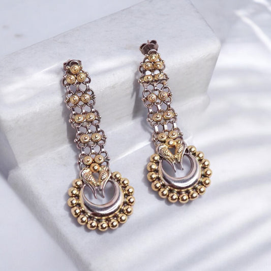 Long Silver Earrings