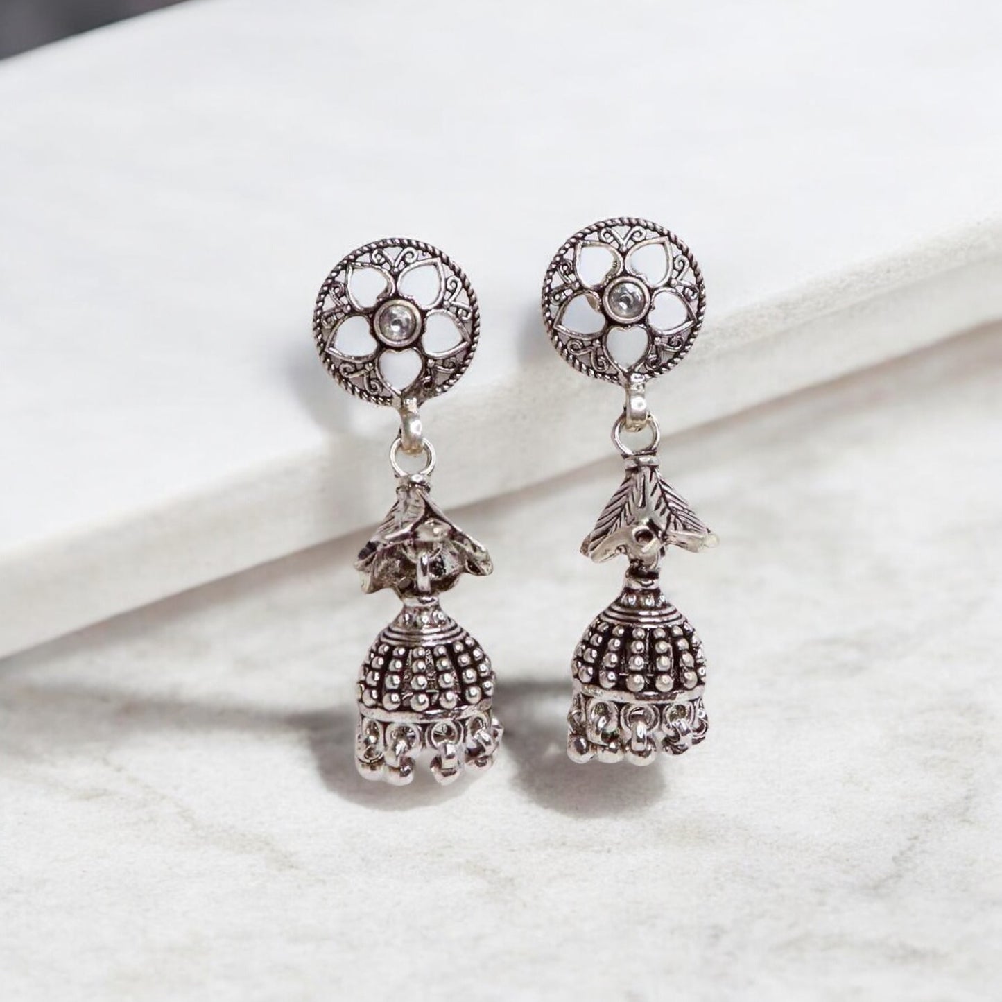 Silver Jhumka