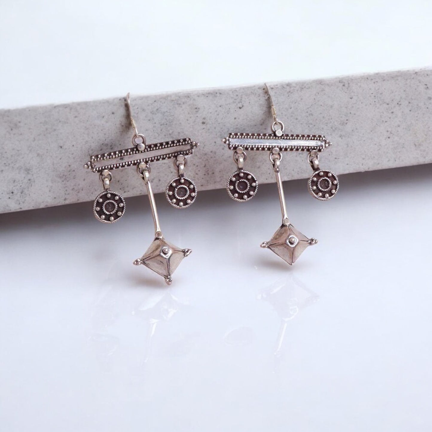 Oxidised Silver Earrings