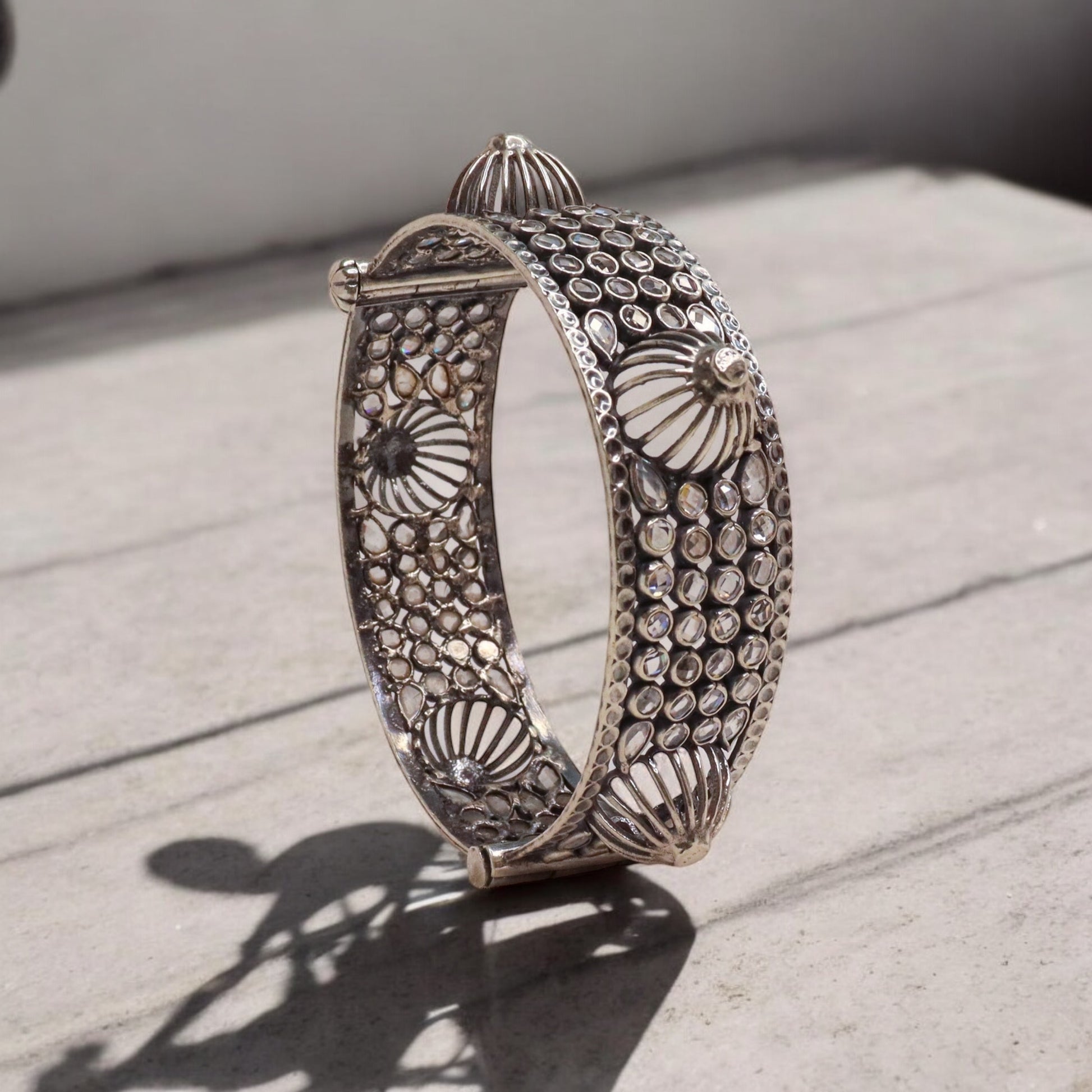 Beautiful oxidized silver bangles for women, showcasing intricate designs and a vintage-inspired charm, ideal for a bold and elegant style statement.