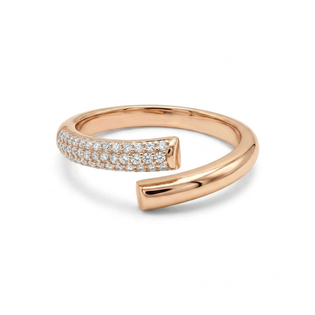 Rose Gold CZ Rings in 925 Sterling Silver