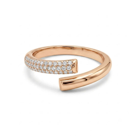 Rose Gold CZ Rings in 925 Sterling Silver