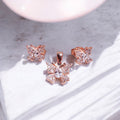 Sparkling Butterfly Pendant Set
