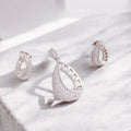 Classic Drop Silver Pendant Set