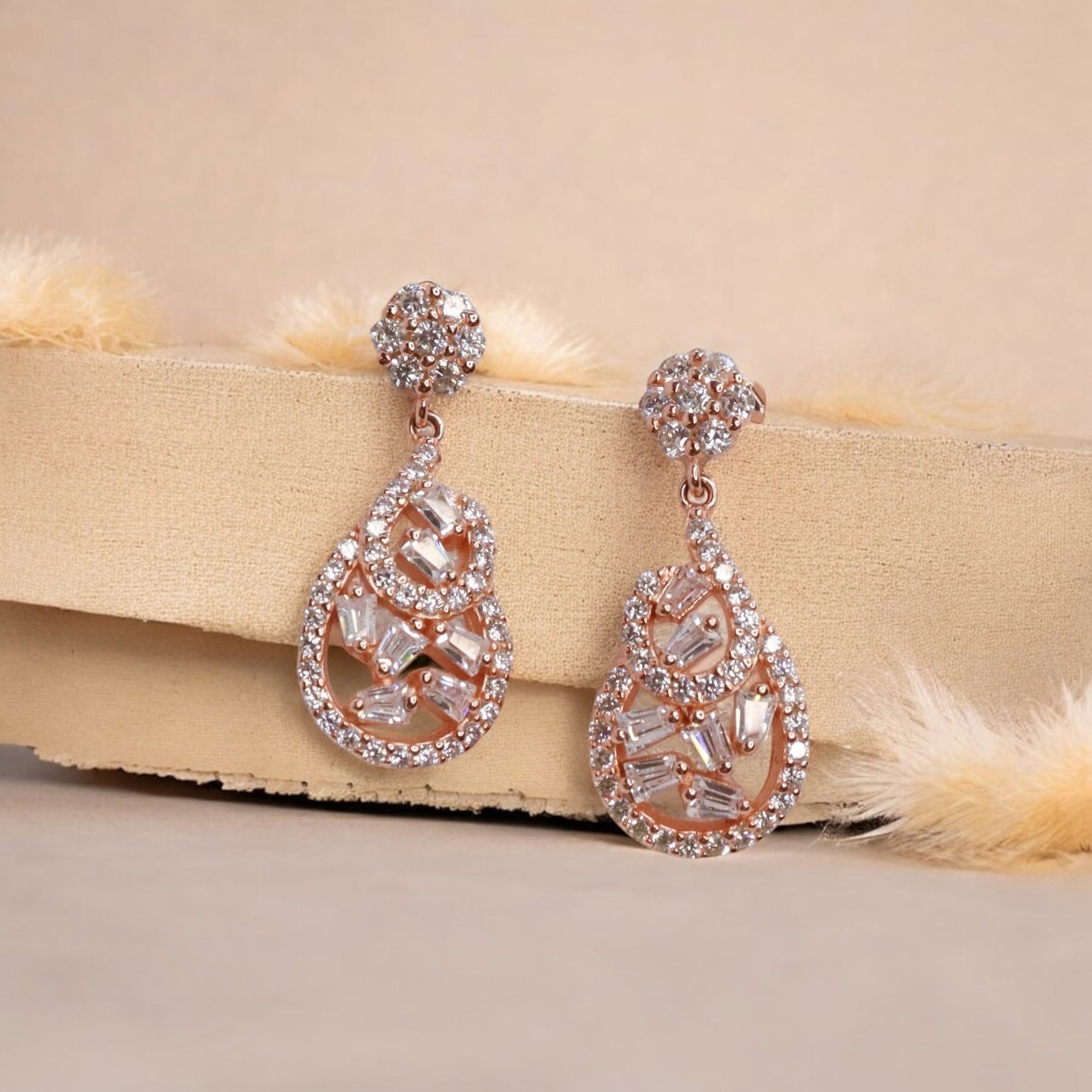 Sparkling Silver Earrings