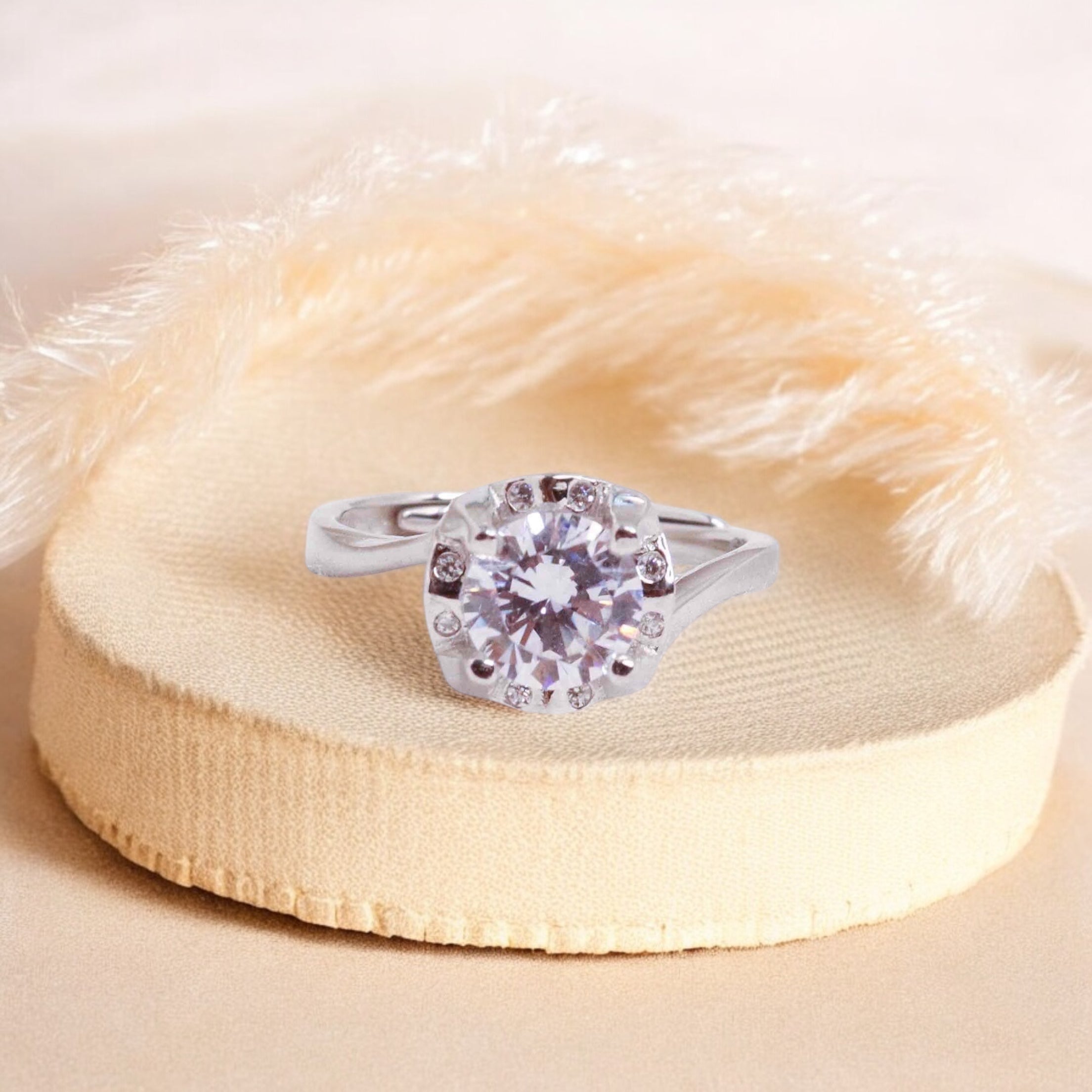 Timeless Elegance: Silver Solitaire Ring