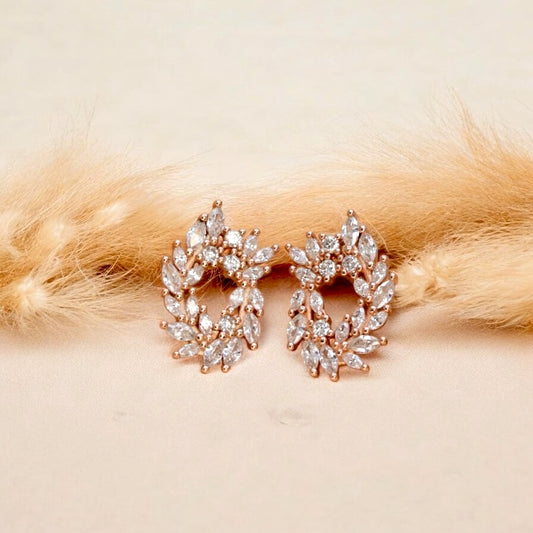 Sparkling CZ Silver Earrings