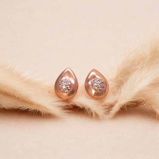 Rose Gold Drop Studs