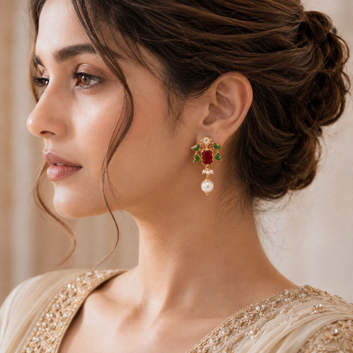 Polki Kundan Earrings