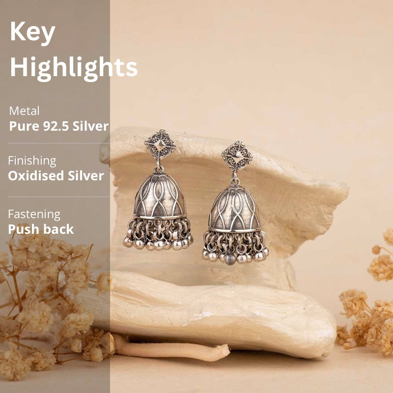 Silver Jhumka