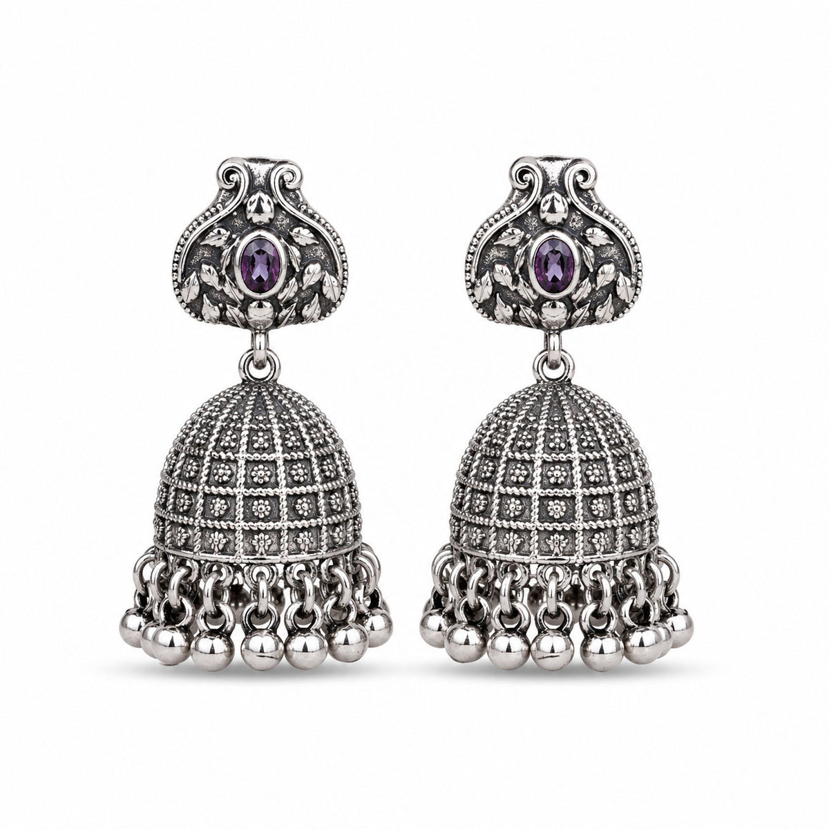 Silver Jhumka