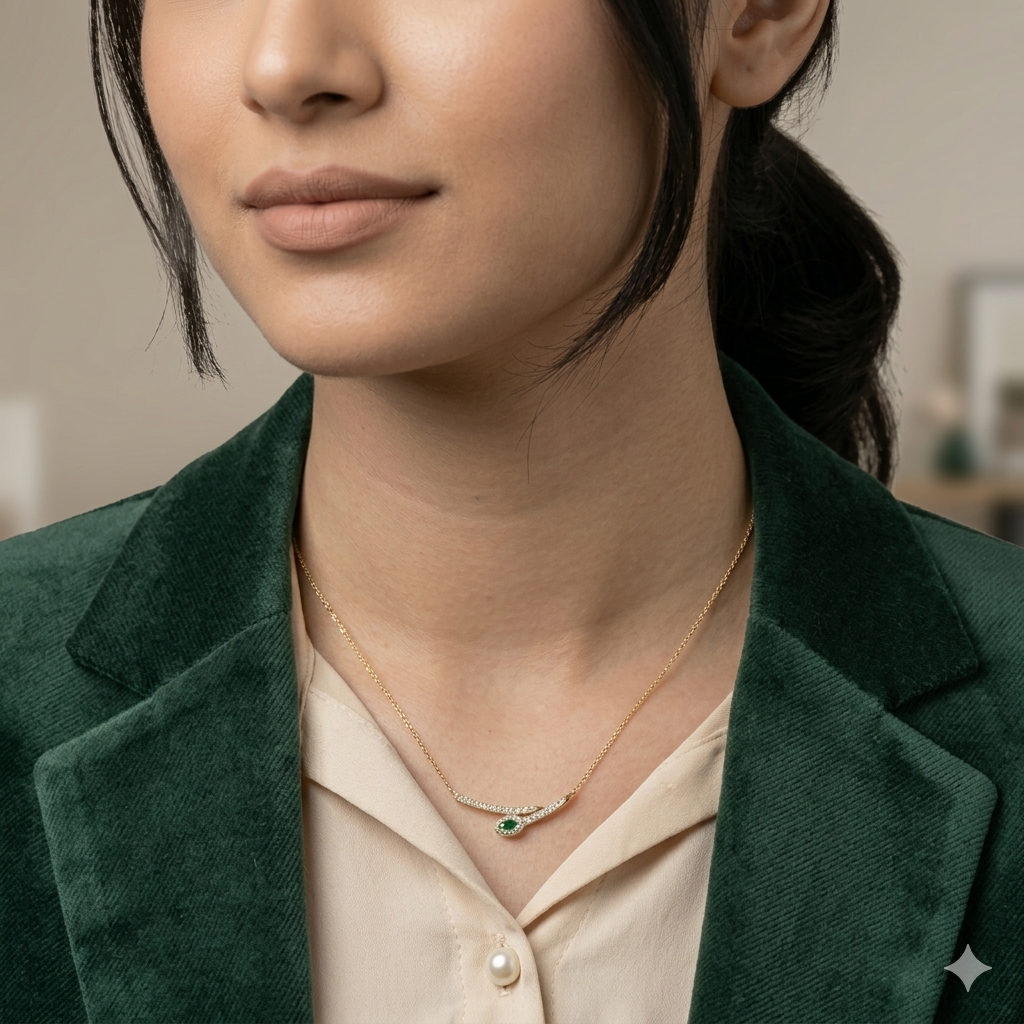 Dinty Snake Gold Necklace