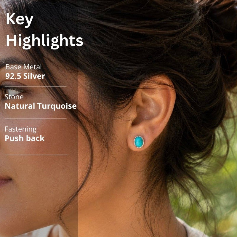 Silver Oval Studs