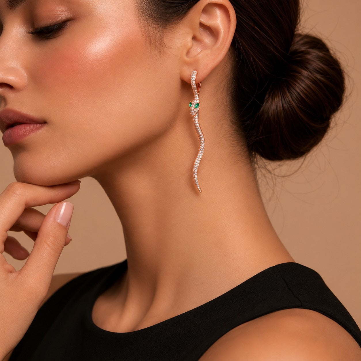 Dazzling Snake Earrings