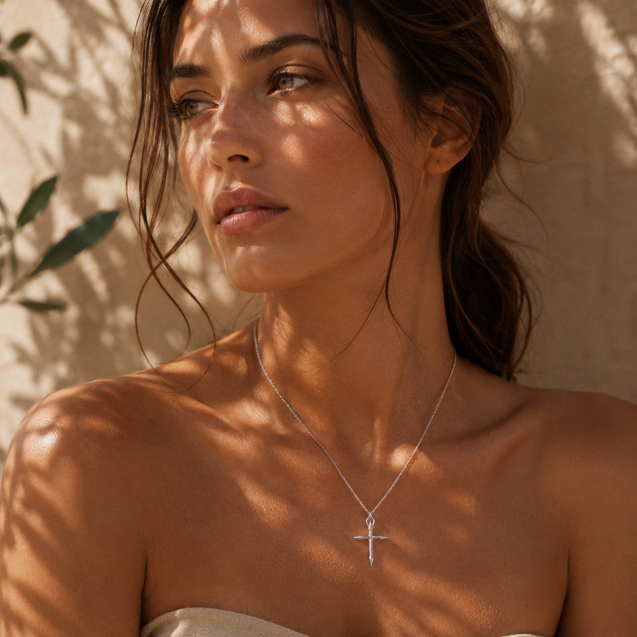 Silver Cross Neck Chain
