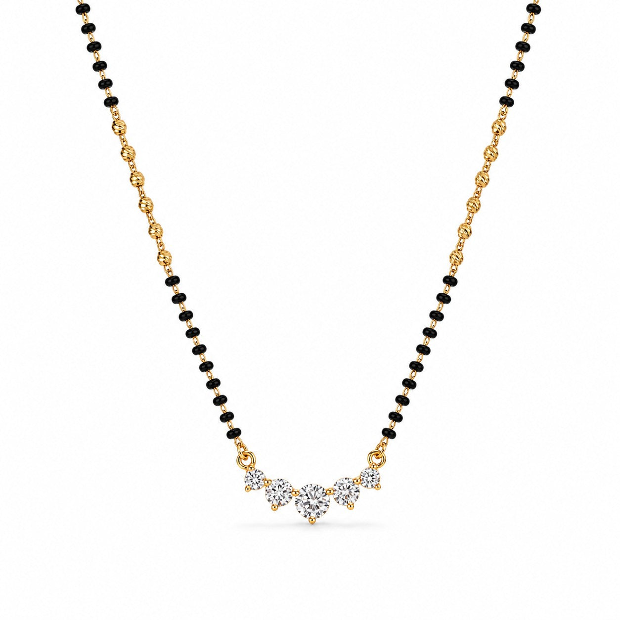 Minimal Mangalsutra in 925 Sterling Silver (Gold Finish)