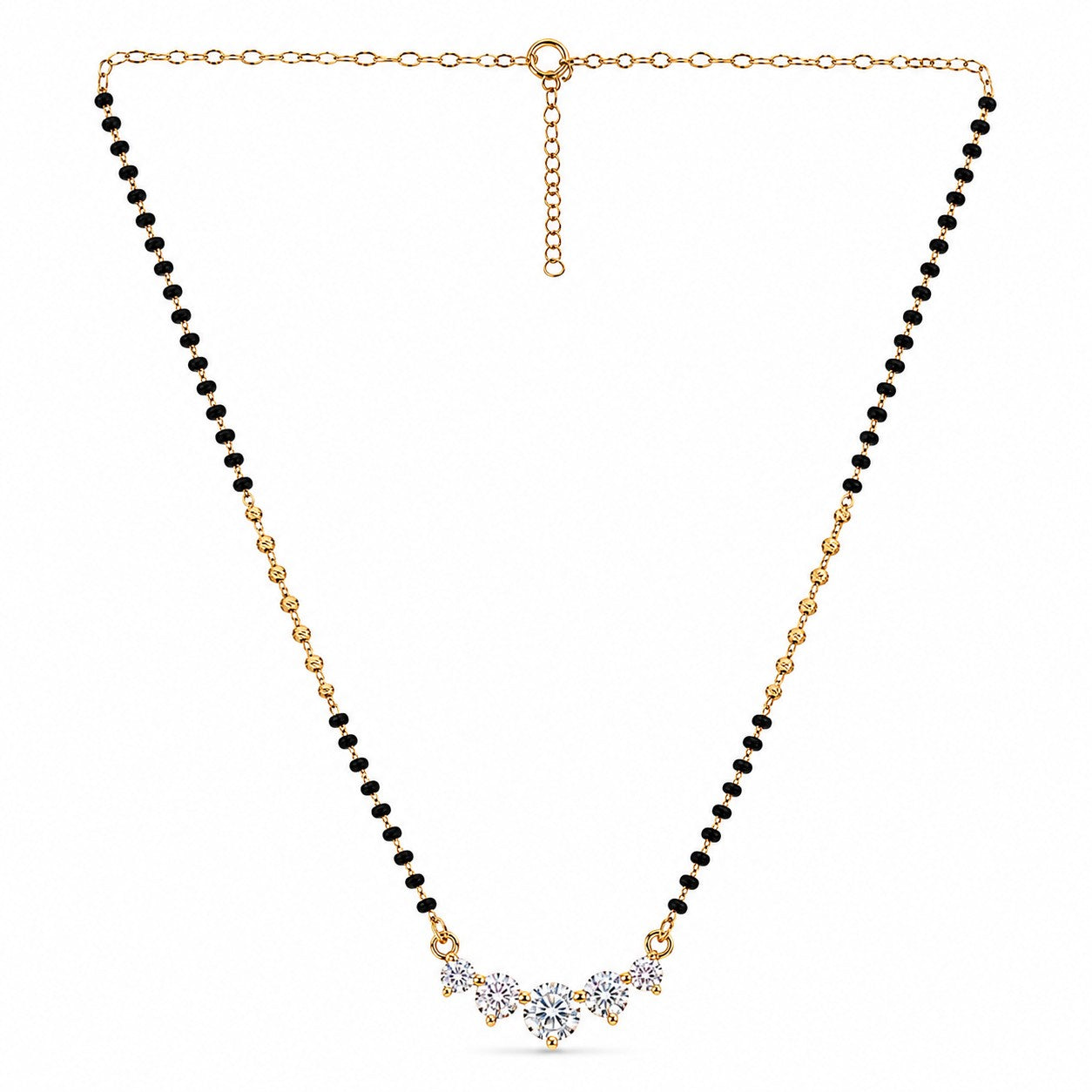 Minimal Mangalsutra in 925 Sterling Silver (Gold Finish)