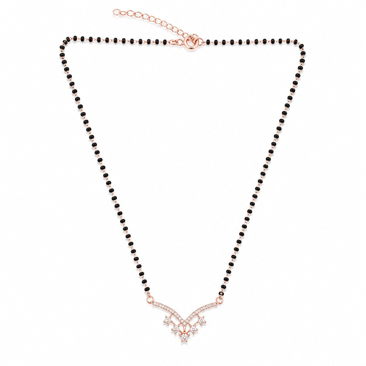 Minimal Mangalsutra in 925 Sterling Silver (Rose Gold Finish)