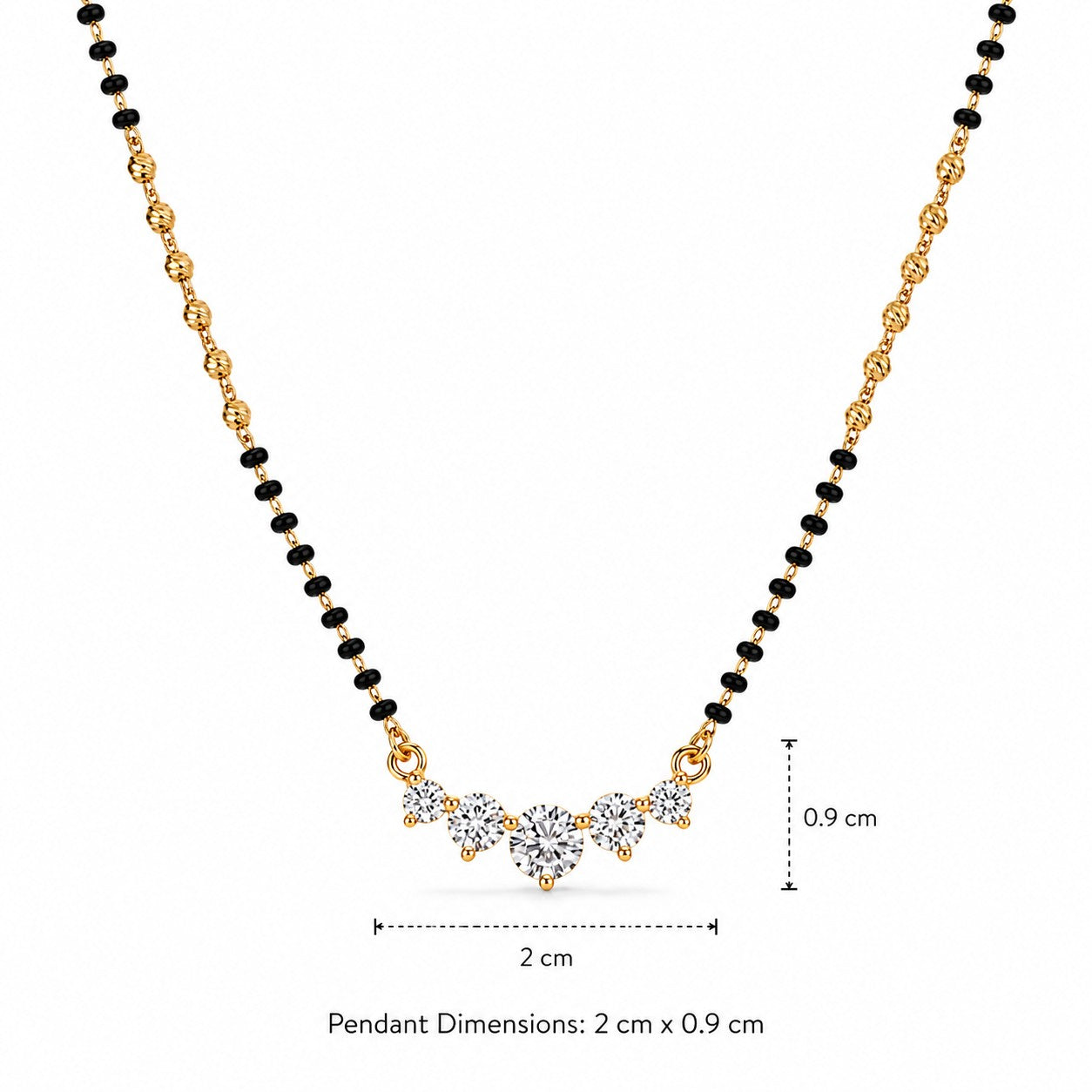 Minimal Mangalsutra in 925 Sterling Silver (Gold Finish)