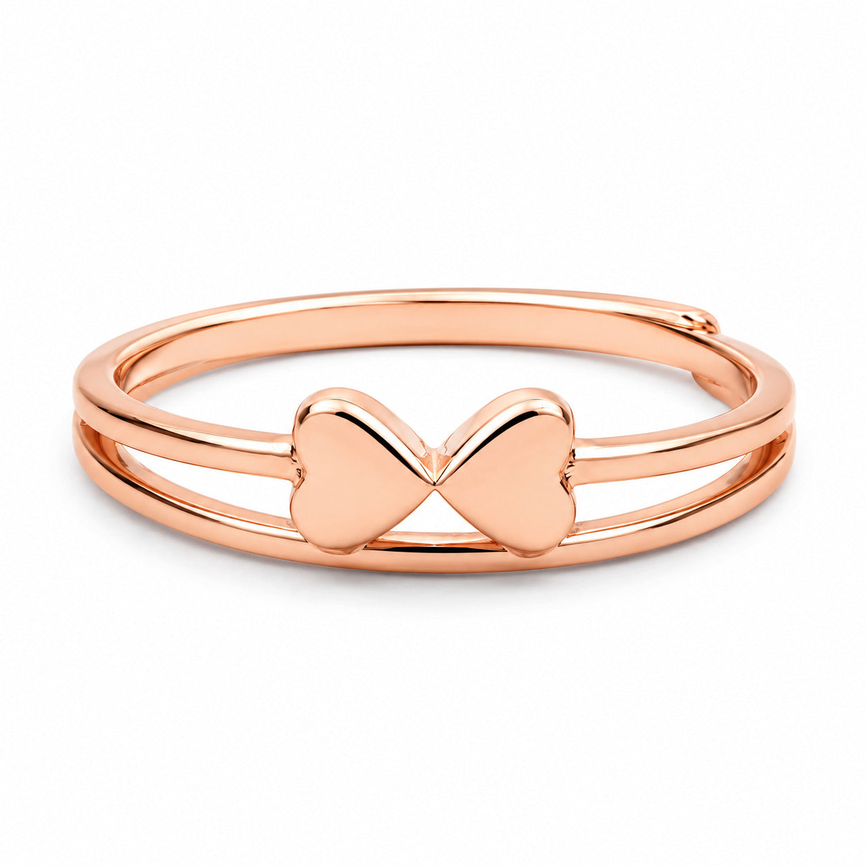 Rose Gold Bow Adjustable Ring