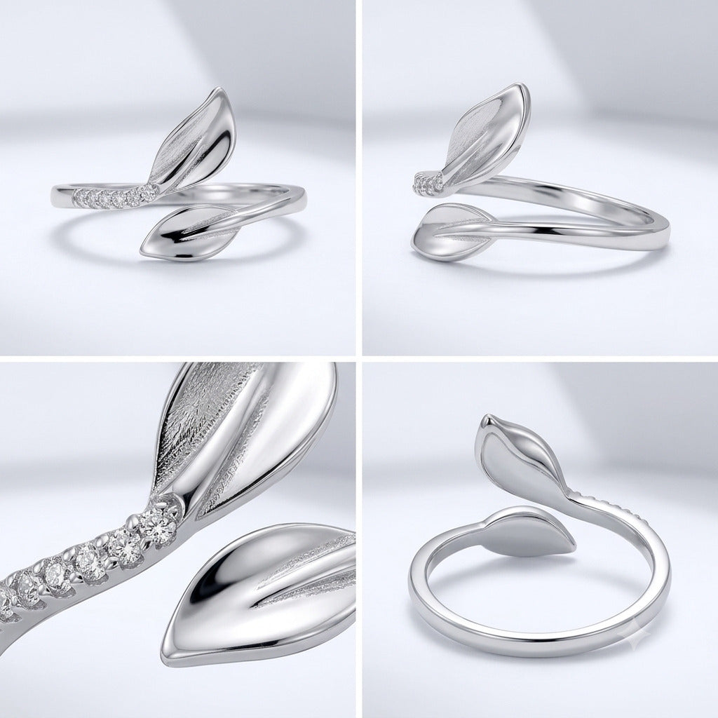 925 Silver Leaf Ring