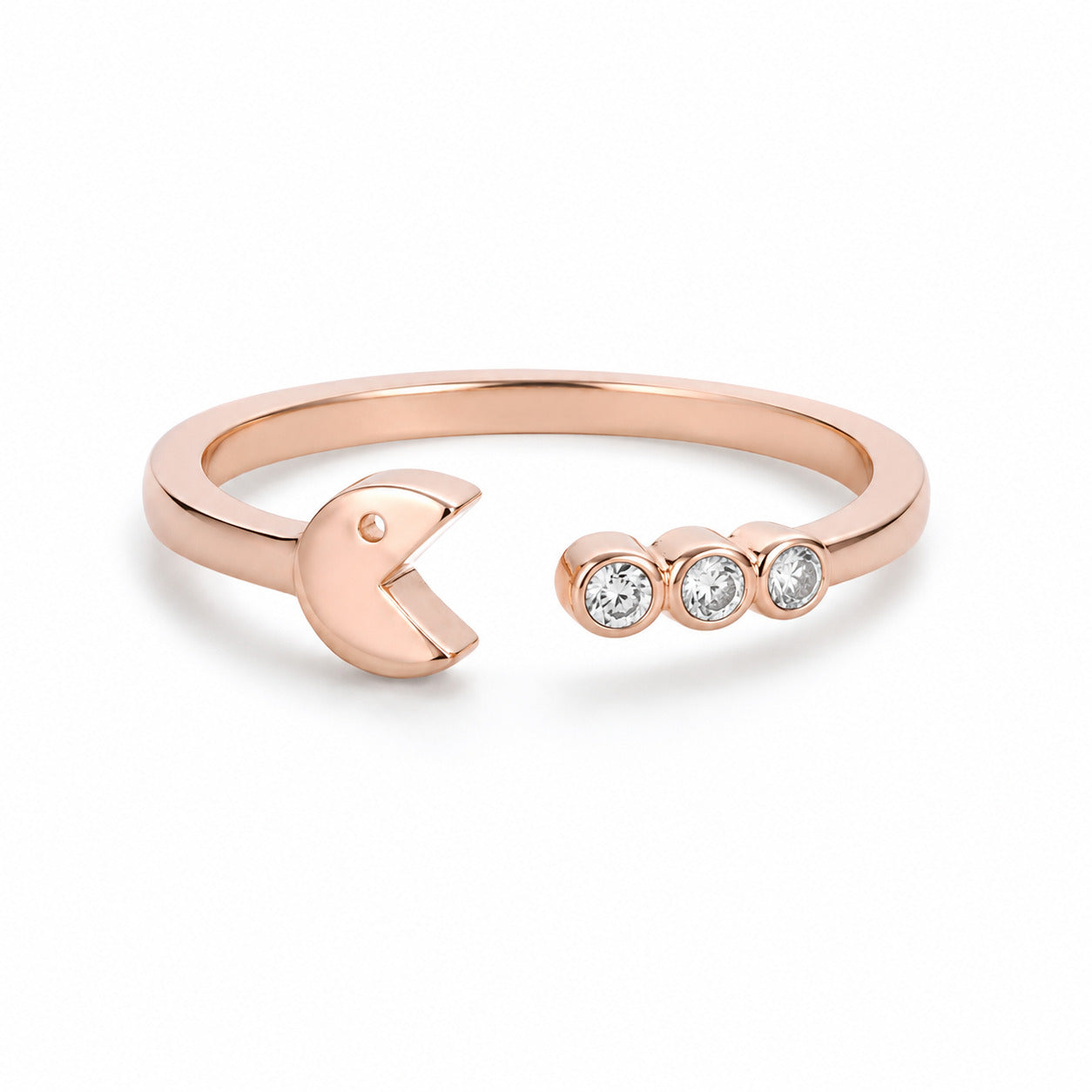 Rose Gold Fish Rings in 925 Sterling Silver
