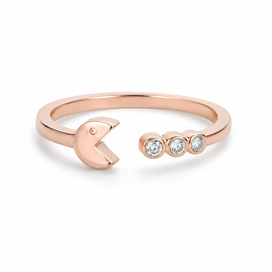 Rose Gold Fish Rings in 925 Sterling Silver