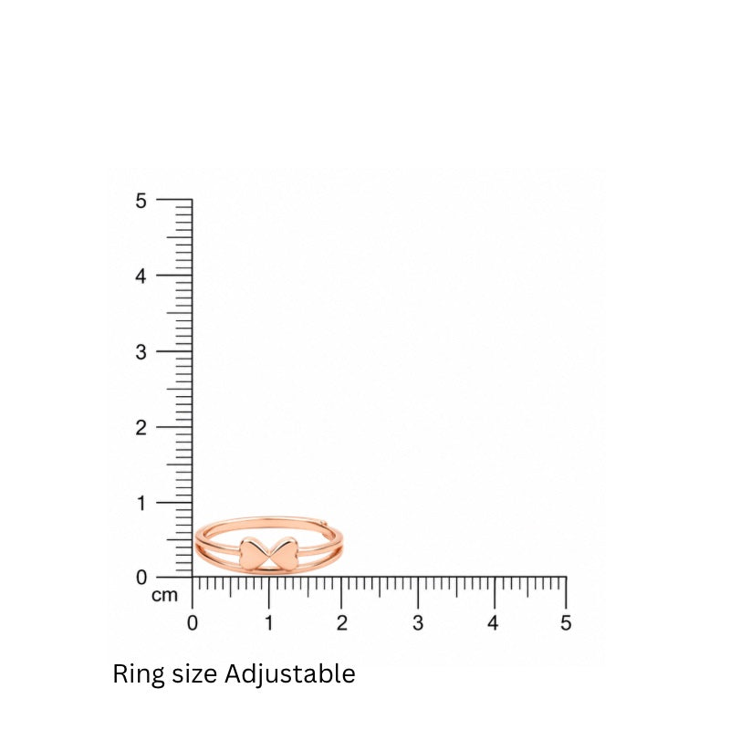 Rose Gold Bow Adjustable Ring