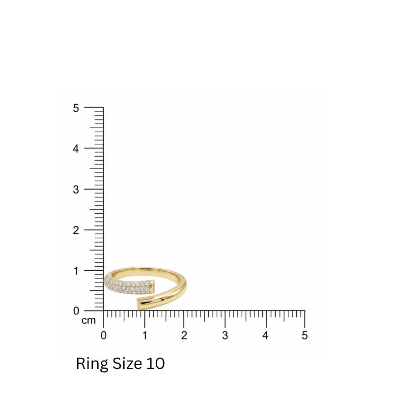 Gold CZ Rings in 925 Sterling Silver