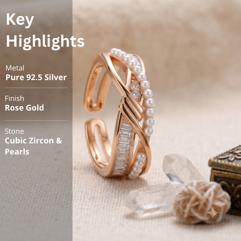 Rose Gold Rings in 925 Sterling Silver