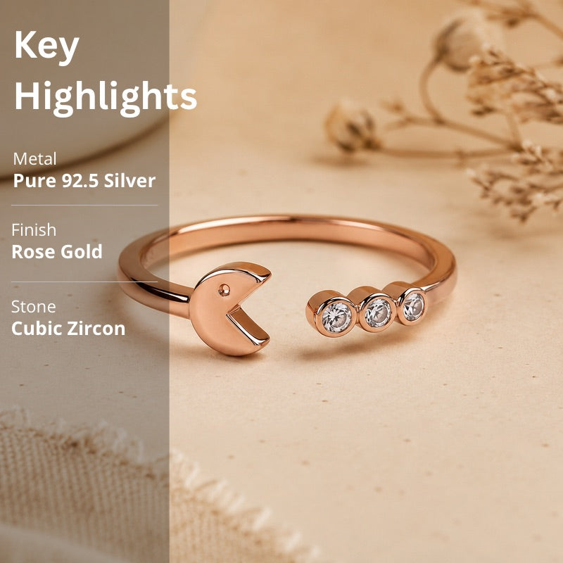 Rose Gold Fish Rings in 925 Sterling Silver