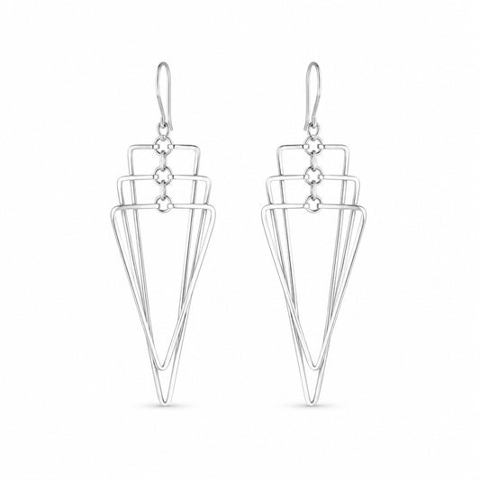 Silver Triangles Earrings
