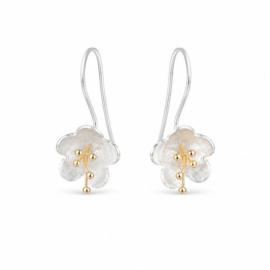 Silver Flower Earrings