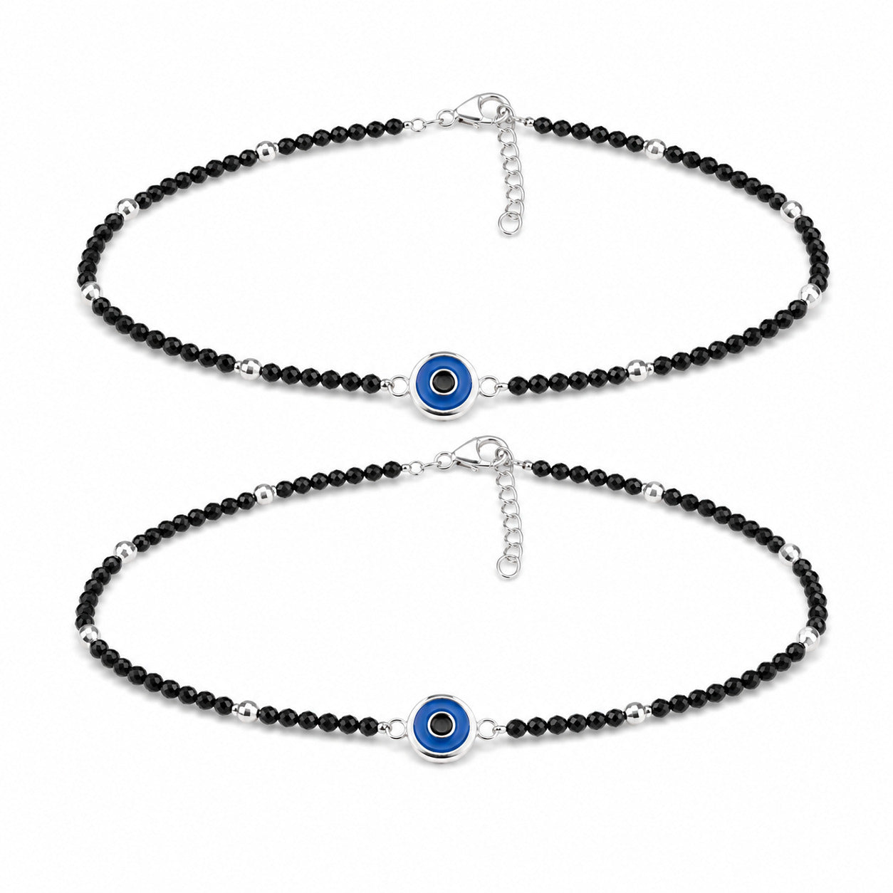 Evil Eye Anklet in 925 Sterling Silver