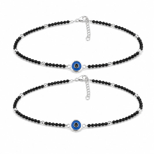 Evil Eye Anklet in 925 Sterling Silver
