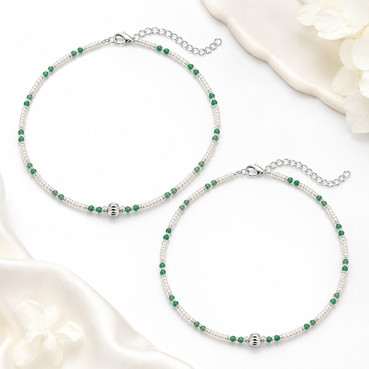 Pearl Anklet in 925 Sterling Silver