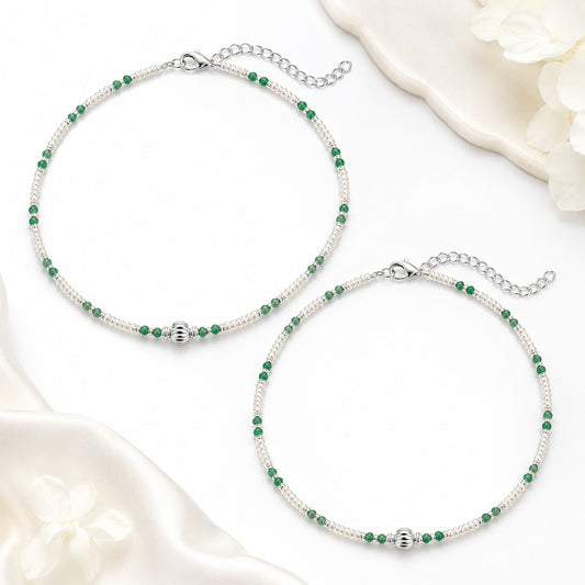 Pearl Anklet in 925 Sterling Silver