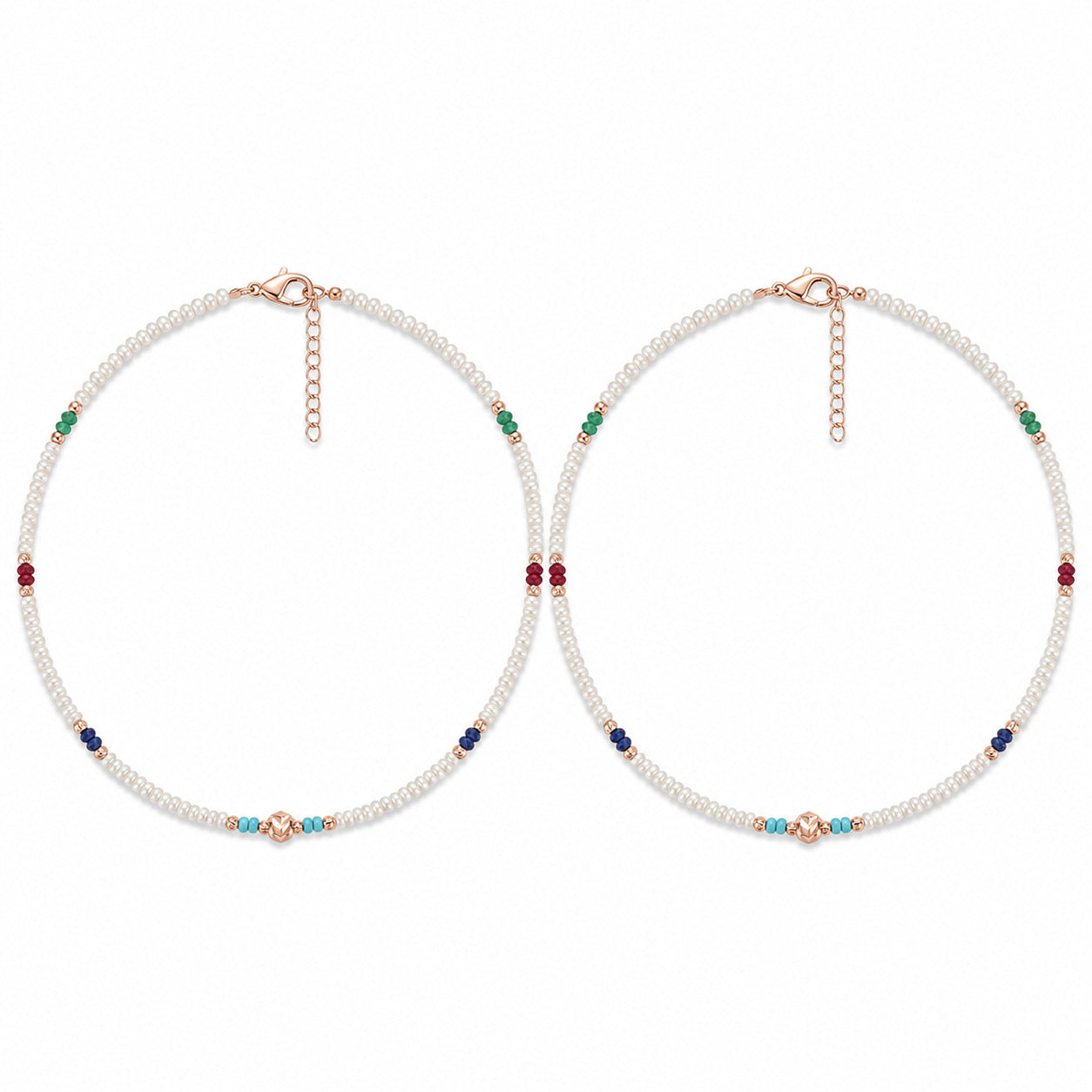Pearl Beaded 925 Sterling Silver Anklet