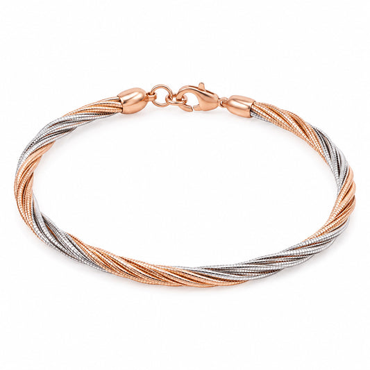 Two Tone Silver Bracelet
