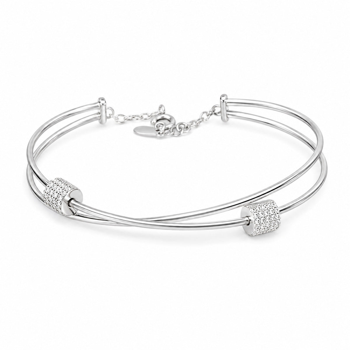 Two Lines Silver Bracelet