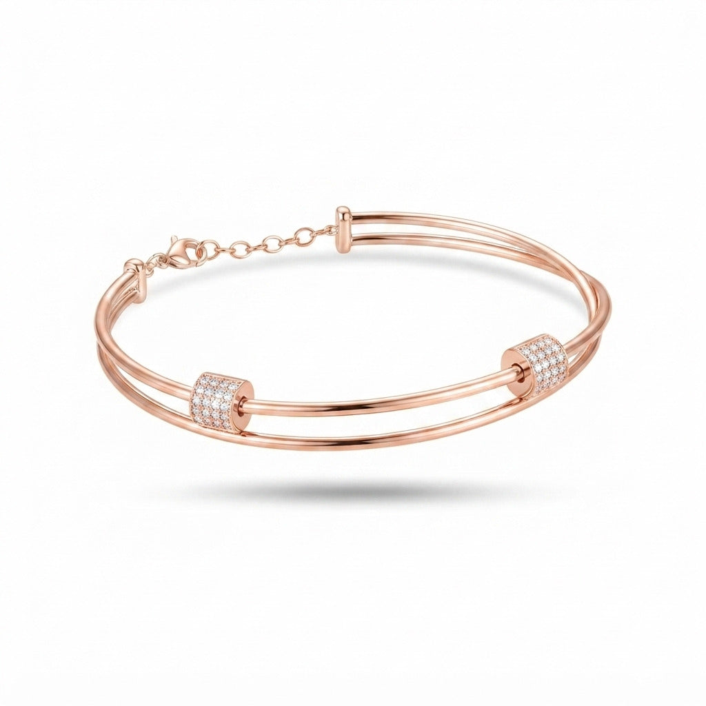 Two Lines Silver Bracelet