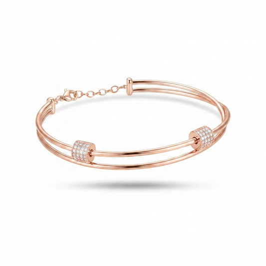 Two Lines Silver Bracelet