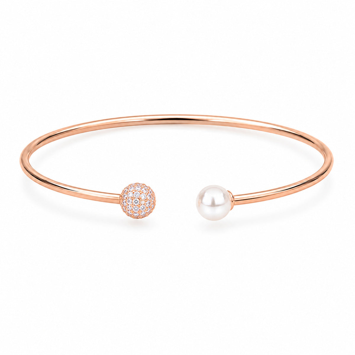 Rose Gold Pearl Cuff