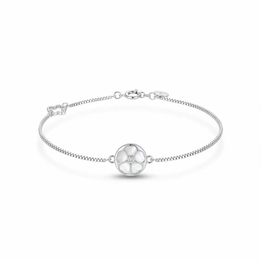 Silver Floral Bracelet