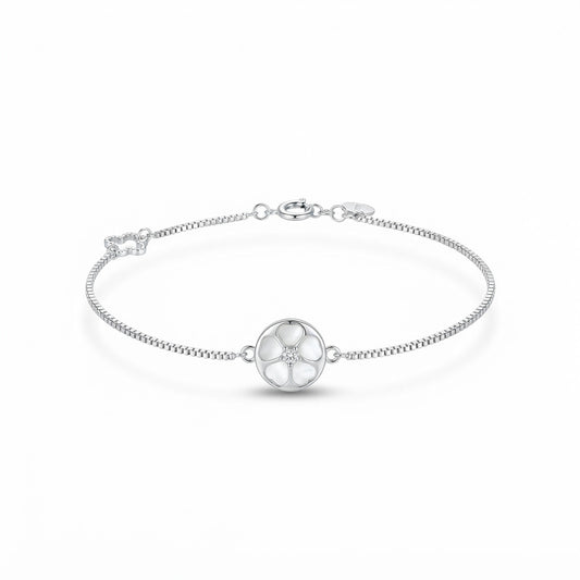 Silver Floral Bracelet