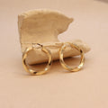Golden Twist Hoops