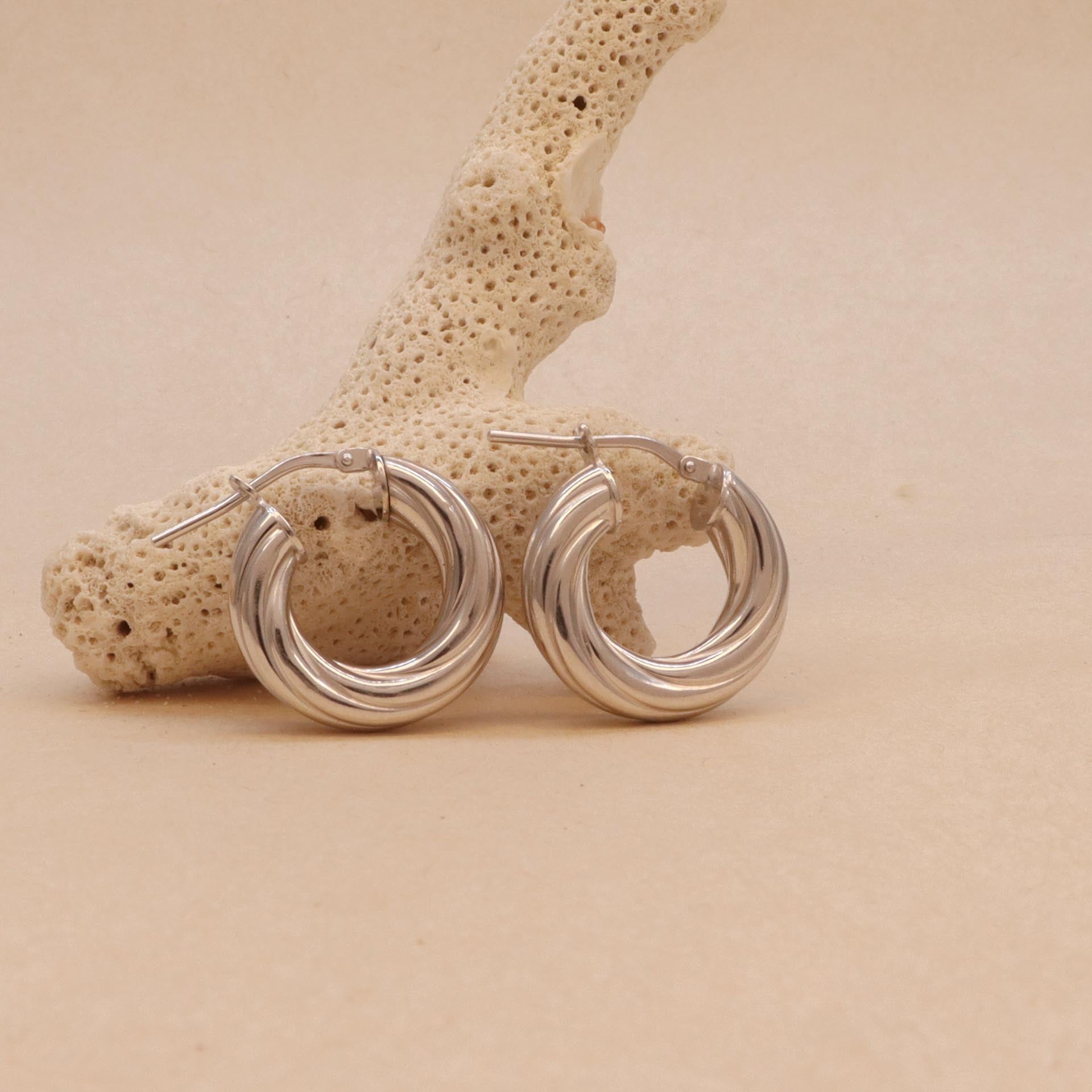 Silver Hoops