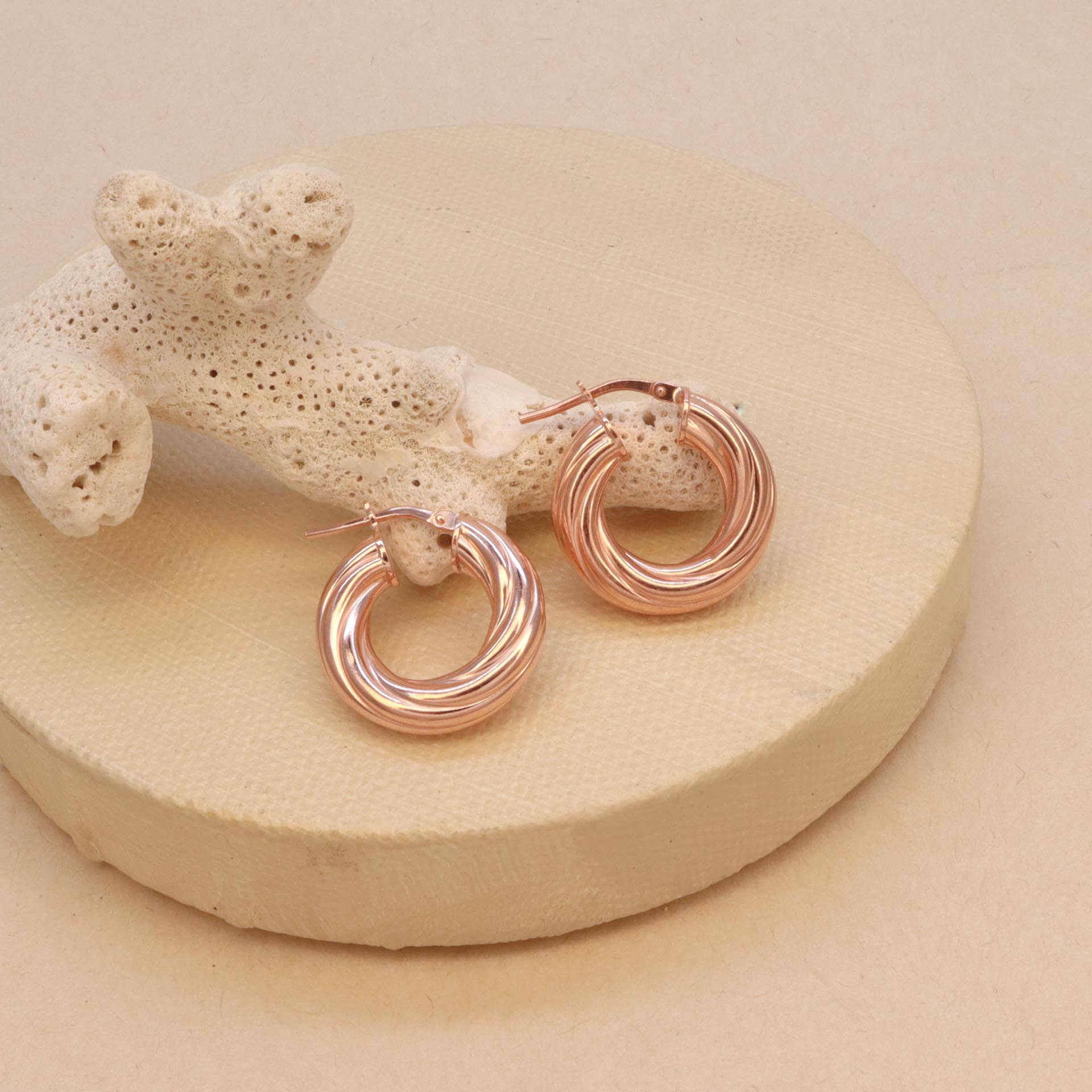 Rose Gold Hoops