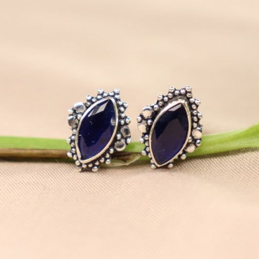Blue Marquise Studs